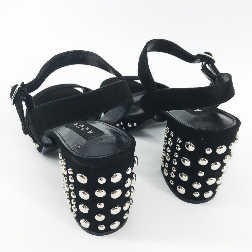 ❌SOLD❌NEW🌸AQUA Bells Studded Suede Ankle Strap Sandals - Picture 5 of 11